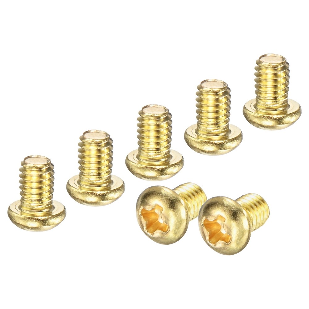 20-Pack M4x6mm Pan Head Machine Screws Brass Screw Brass