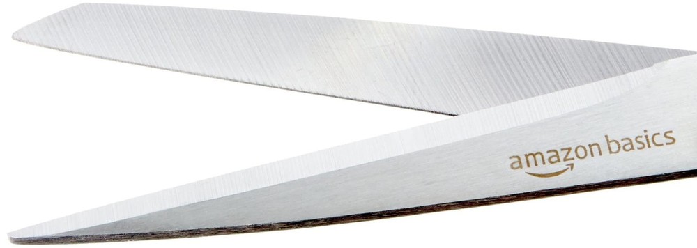 Amazon Basics Multipurpose Stainless Steel Scissors for 3-Pack, Multicolor