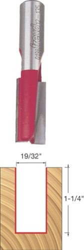 Freud 12-135 19/32" Diameter Double Flute Straight Bit (Eclipse Grind)