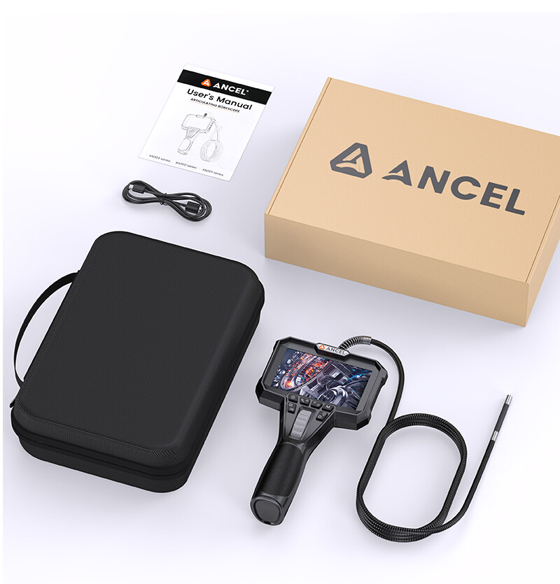 ANCEL AN301 Articulating Snake Camera 6 2mm Borescope with Continuous Recording