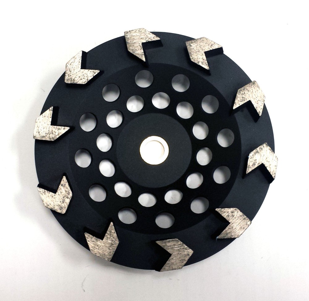 7” Arrow Segment Pro Diamond Cup Wheel for Angle Floor Grinders- PREMIUM QUALITY