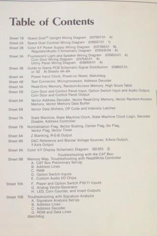 Vtg ATARI Space Duel Operation Maintenance Manual Schematic Package Supplement
