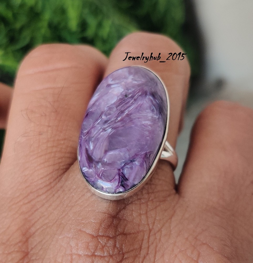 Charoite Gemstone 925 Solid Sterling Silver Gift for her All Size MO5199