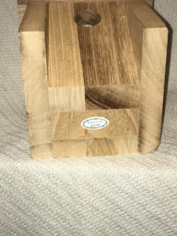 SOLID NATURAL WOOD SMALL 5X5X5" 1 COMPARTMENT SINGLE BIRDHOUSE