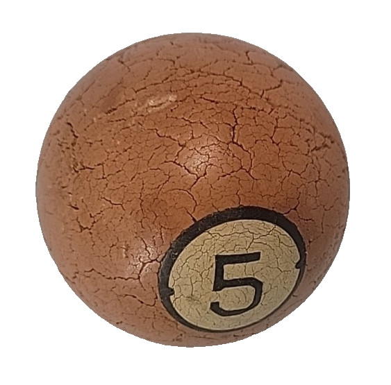 Vintage Clay Billiard Ball- #5