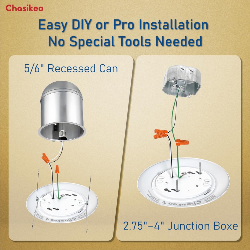 Chasikeo 12 Pack 6 Inch LED Disk Lights Dimmable Flush Mount Ceiling Disc Lights
