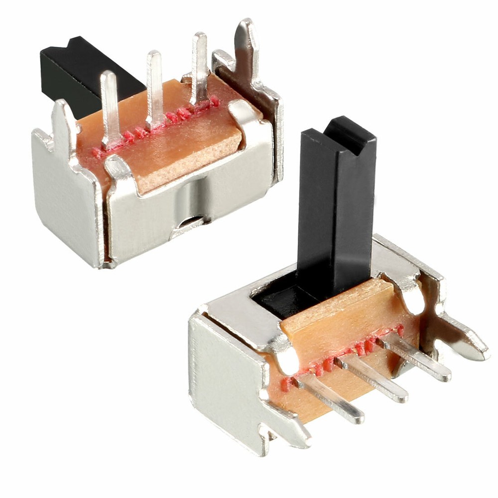20pcs 6mm Horizontal Sliding Switch SPDT 1P2T 3 Port PCB Panel-