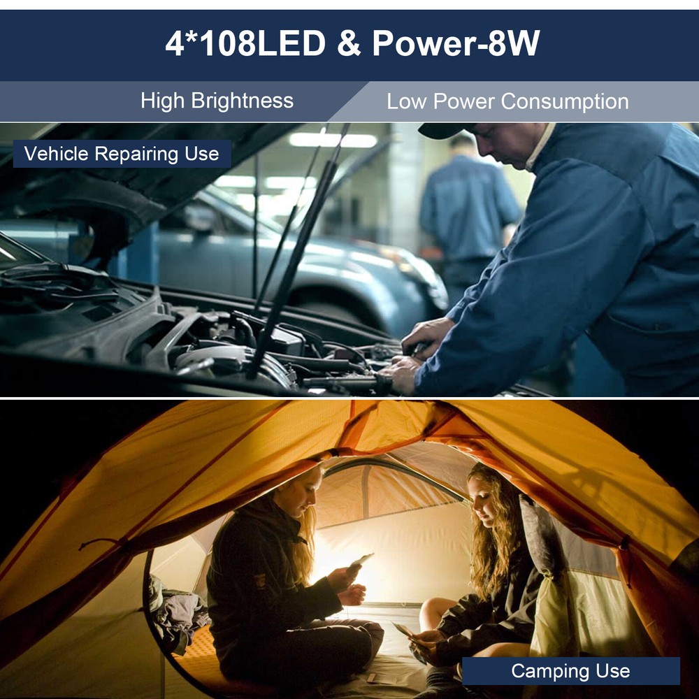 4Pcs 12V 108 LED RV Ceiling Dome Light Bar Interior Lighting for Trailer Camper