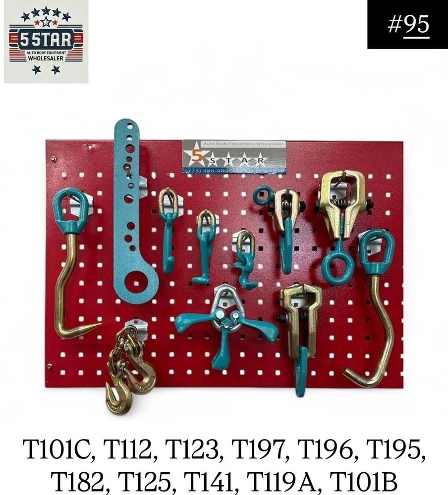 Set# 95 -11 pieces AUTO BODY FRAME MACHINE PULLING TOOLS & CLAMPS VALUE SET