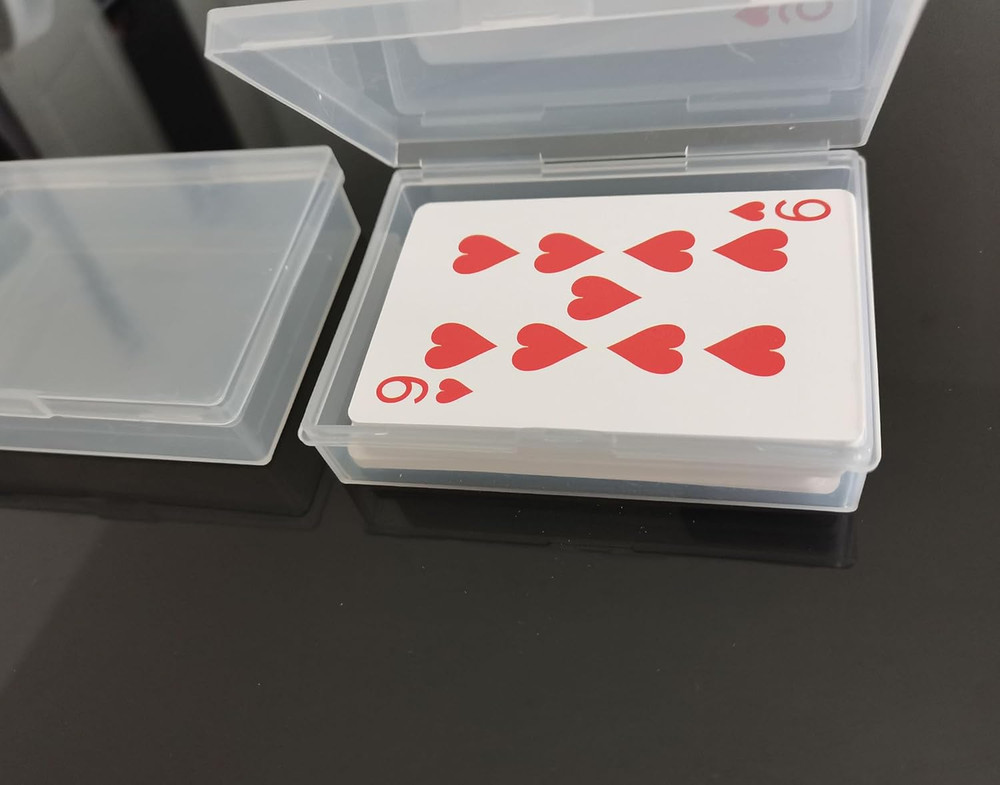 18Pcs Playing Card Deck Box, Blank Playing Card Cases, Clear Plastic Empty Playi