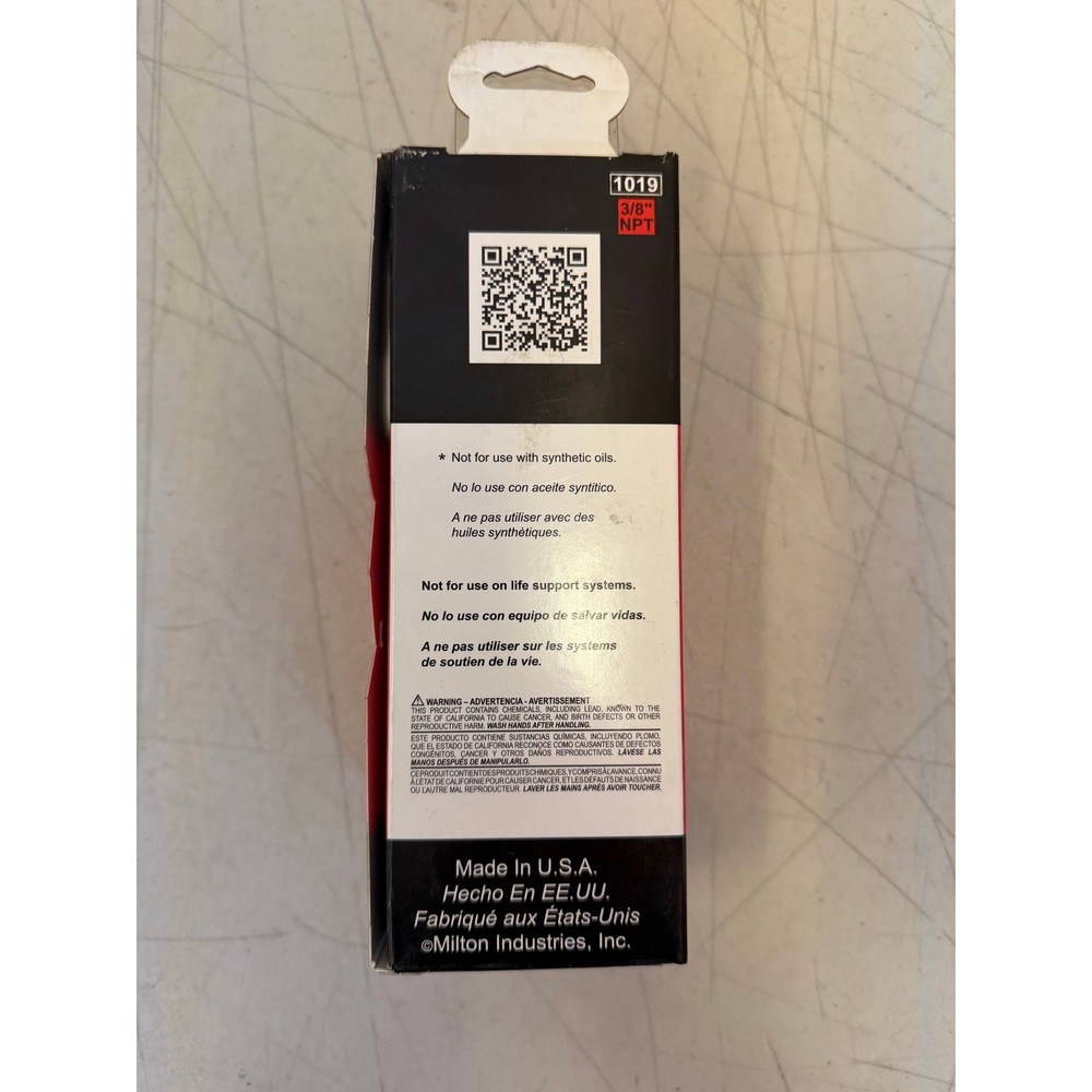 Milton 1019 3/8" NPT Polycarbonate FRL Micro Filter