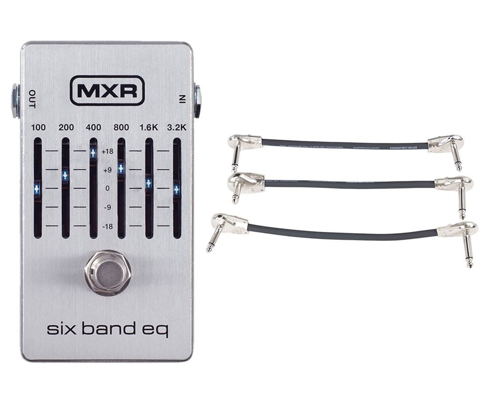 MXR M109S 6-Band EQ + Gator Patch Cable 3 Pack