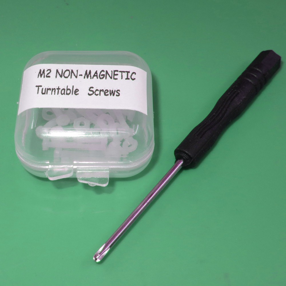 Turntable Cartridge Headshell NON- MAGNETIC NYLON Mounting Screw M2 Kit
