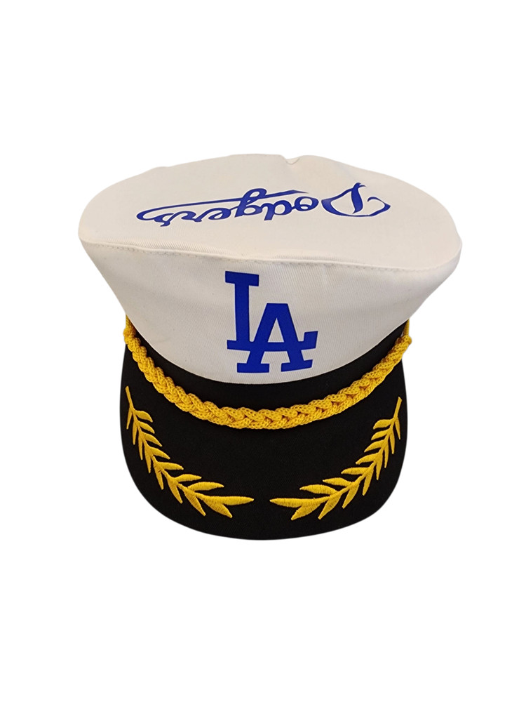 CAPTAIN HAT, WHITE / BLUE LOGOS / LA/ FAN DODGERS