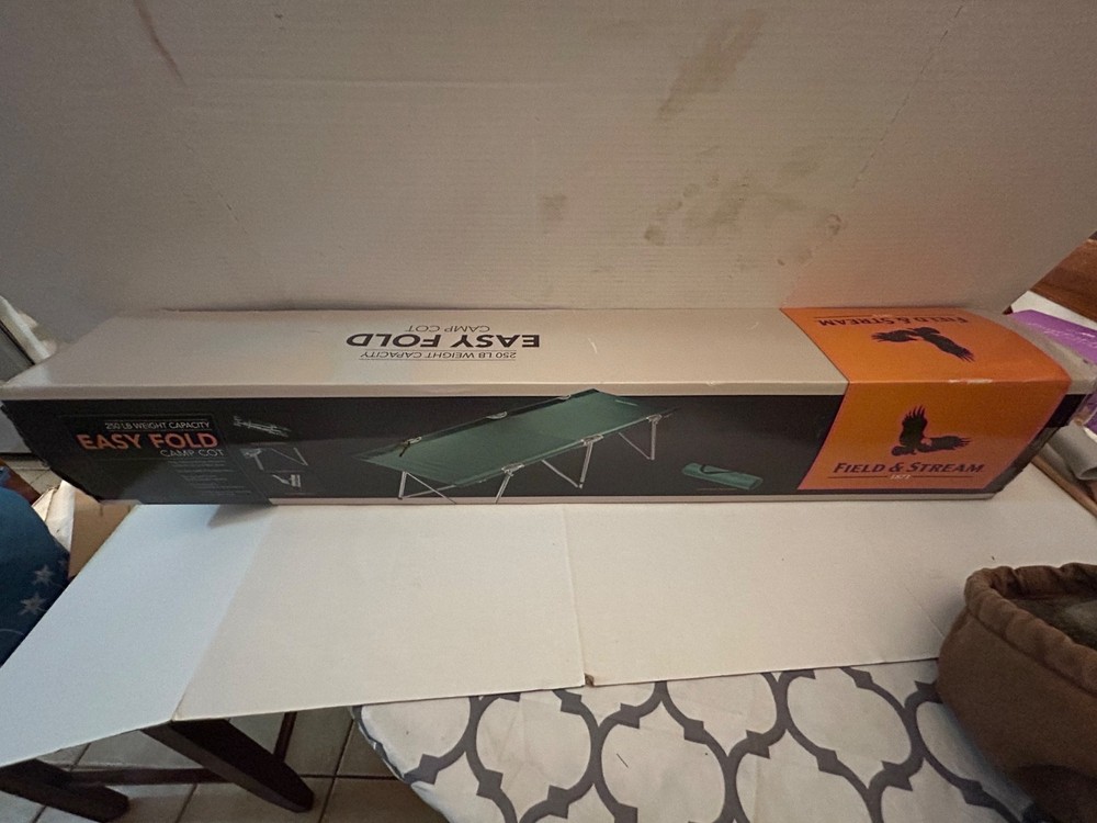 Field & Stream - Folding Camp Cot - 250 lb limit - New w/open box