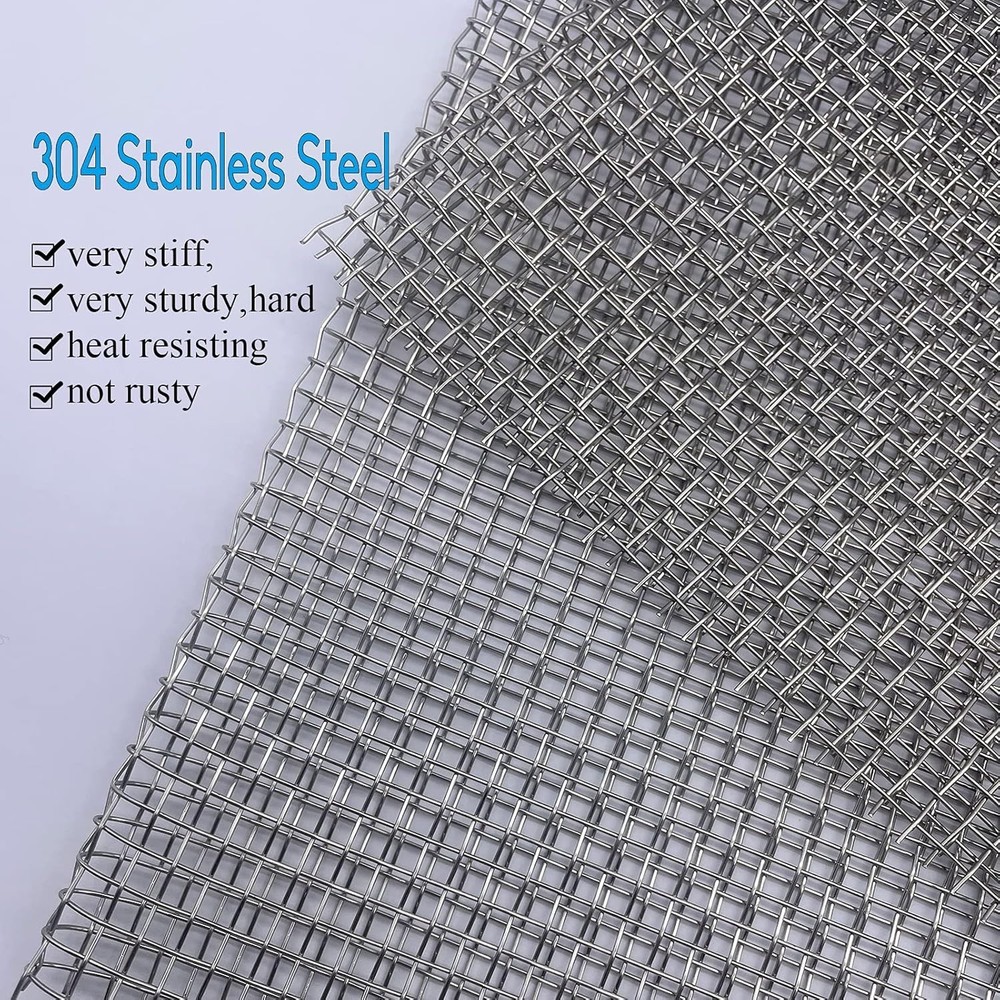 Versatile 2 Pack Stainless Steel Mesh Screen 12” x 24” - Never Rusting Strength