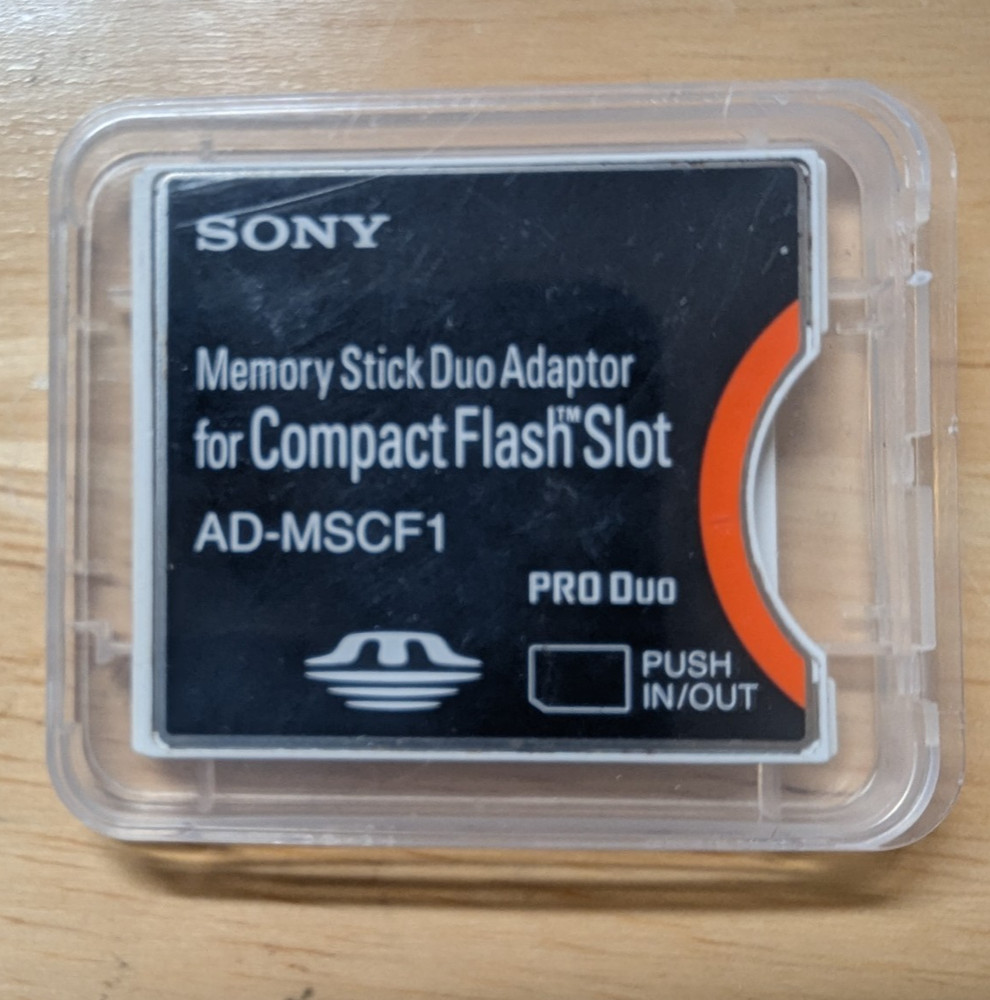 Sony AD-MSCF1 Memory Stick Duo Adapter for Compact Flash