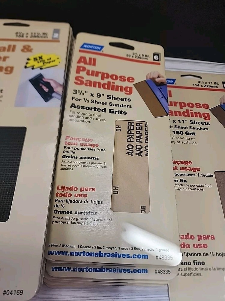 Norton Sandpaper Sheets Lot