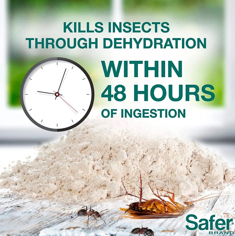Safer 51703 4lb Diatomaceous Earth Bed Bug Flea & Ant Crawling Insect Killer