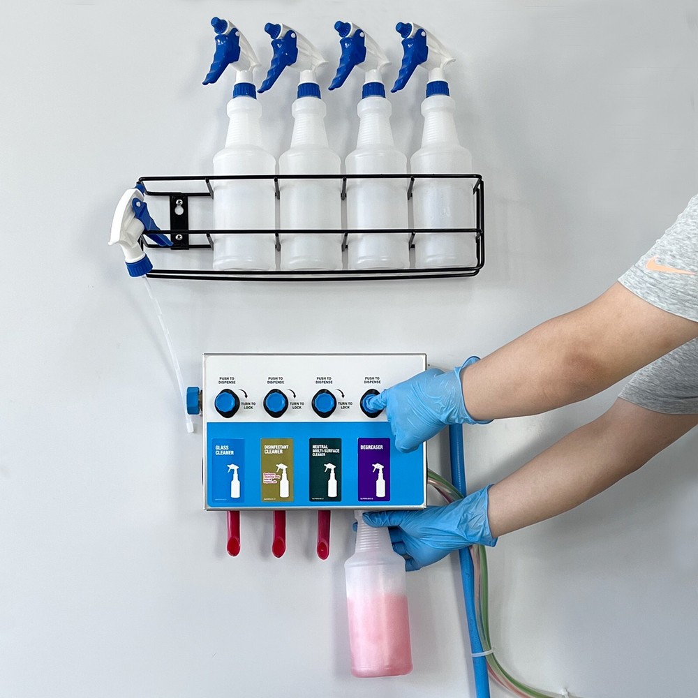 (20)pcs Racks per Case, Wall Rack - Hold 5pcs Quart Spray Bottles, Model#: QSR-5