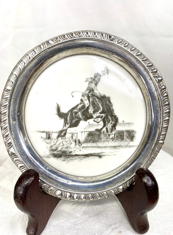 Frank M Whiting Sterling Coaster Sam Savitt “Rodeo” For Delano Studios