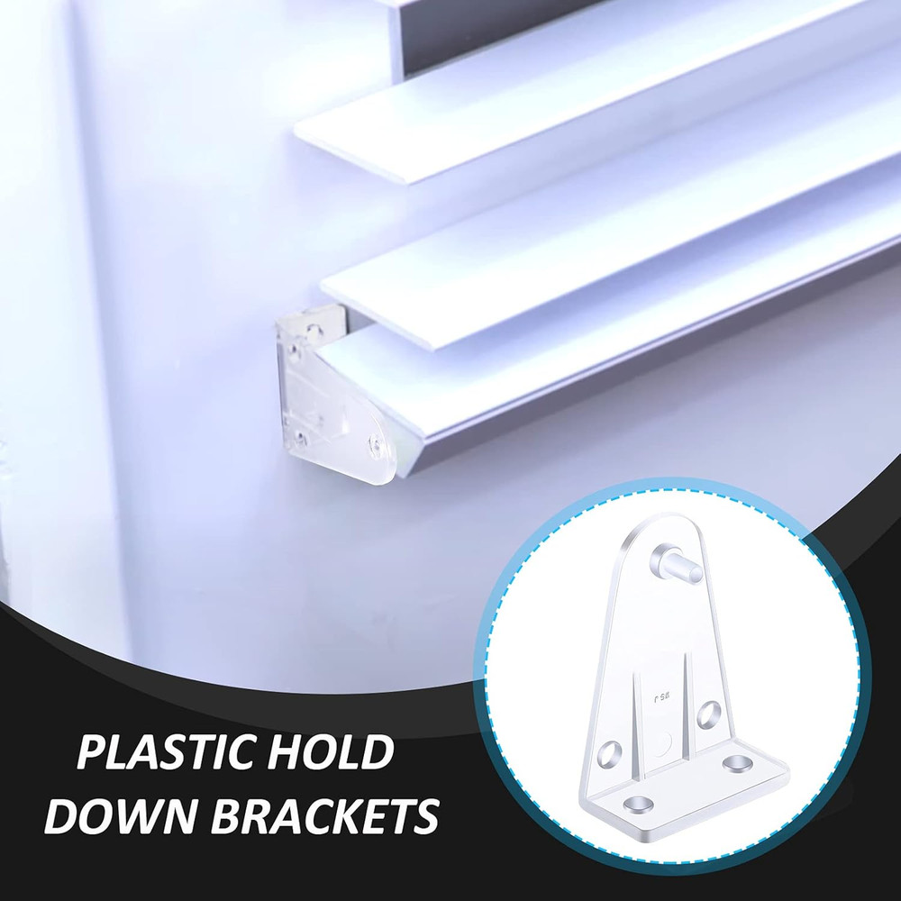 Maitys Hold down Brackets Clear Plastic Blind Brackets Holder Replacements