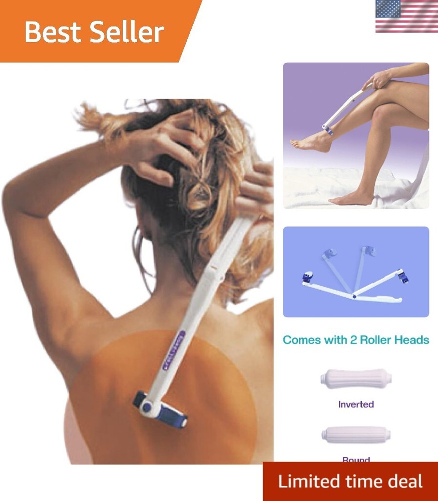 Effortless Lotion Application: Roll Easy with Pivoting Handle & Two Rollers