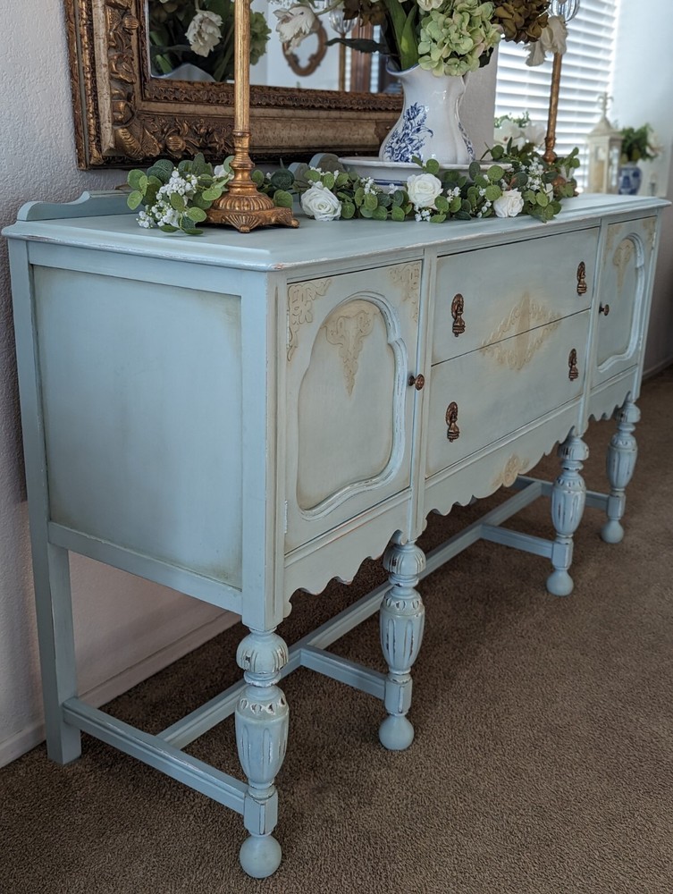 Vintage Buffet Sideboard Server Credenza Cabinet