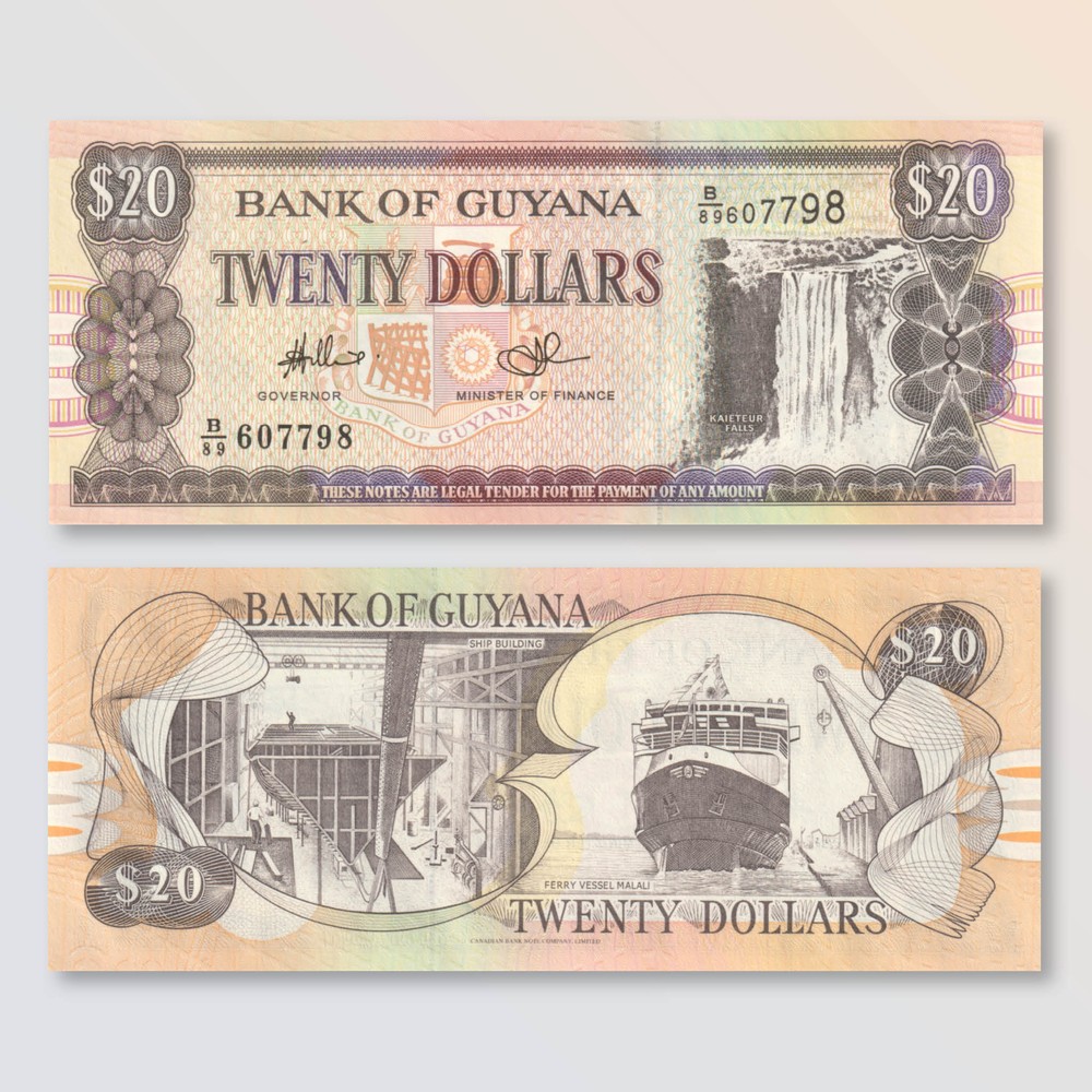 Guyana 20 Dollars, 2015, B108g2, P30e, UNC