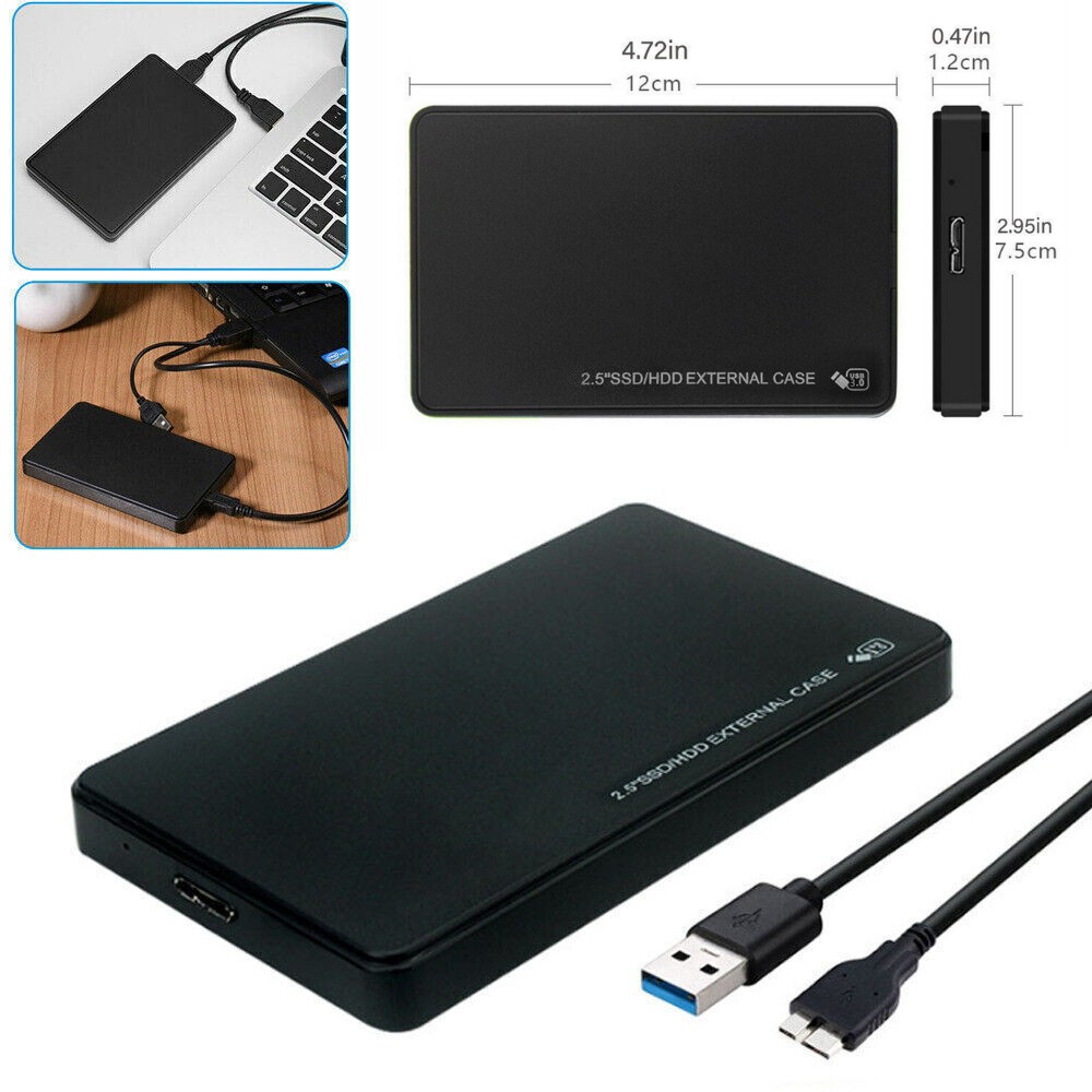 USB 3.0 SATA SSD External Hard Drive Portable Desktop Mobile Hard Disk Case