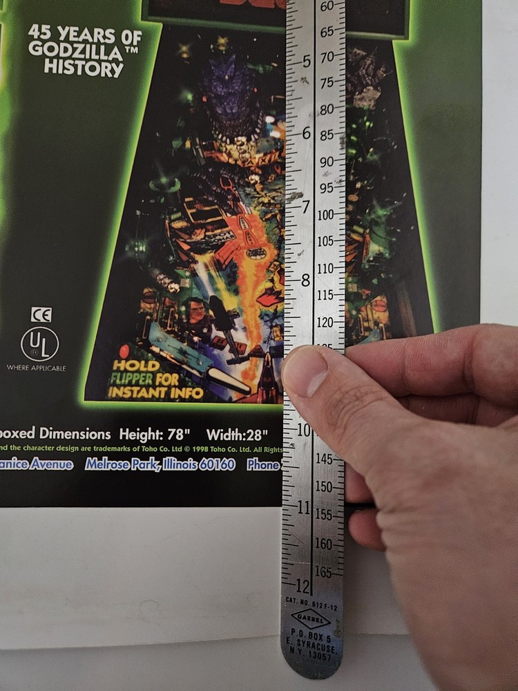 Godzilla Pinball Machine Ad Original