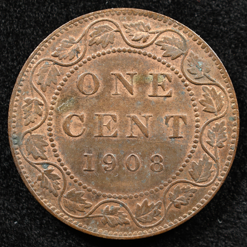 Canada 1 Cent 1908, Coin, Inv#F784