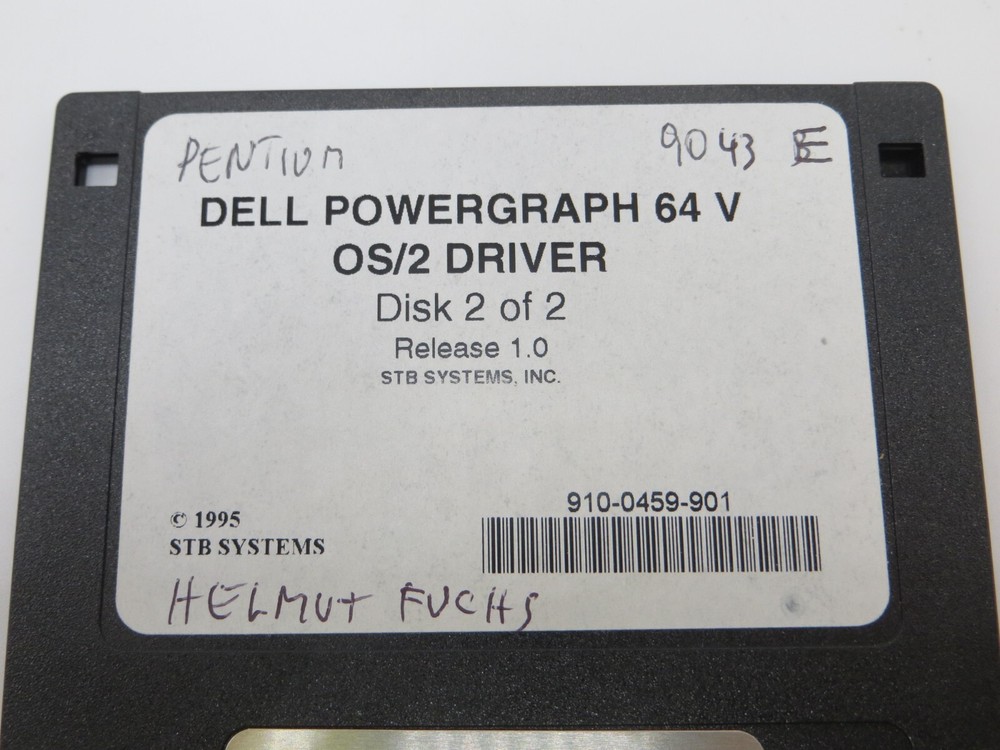 3.5" Floppy Disks DELL POWERGRAPH 64 V OS/2 DRIVER vintage computer software