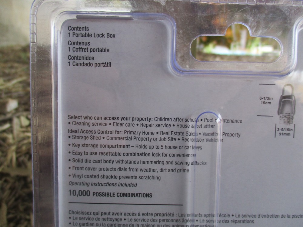 Master Lock 5400D Portable Combination Lock Box - Black