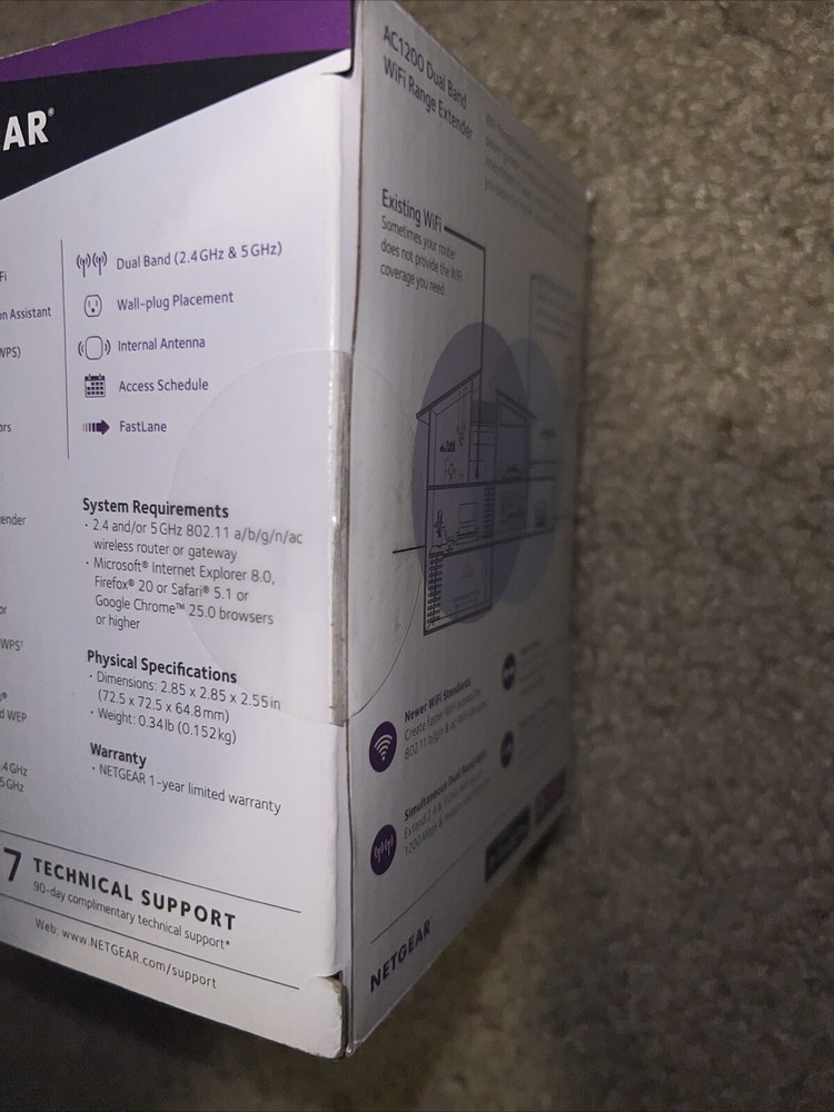 NETGEAR AC1200 WiFi Range Extender - White EX6110