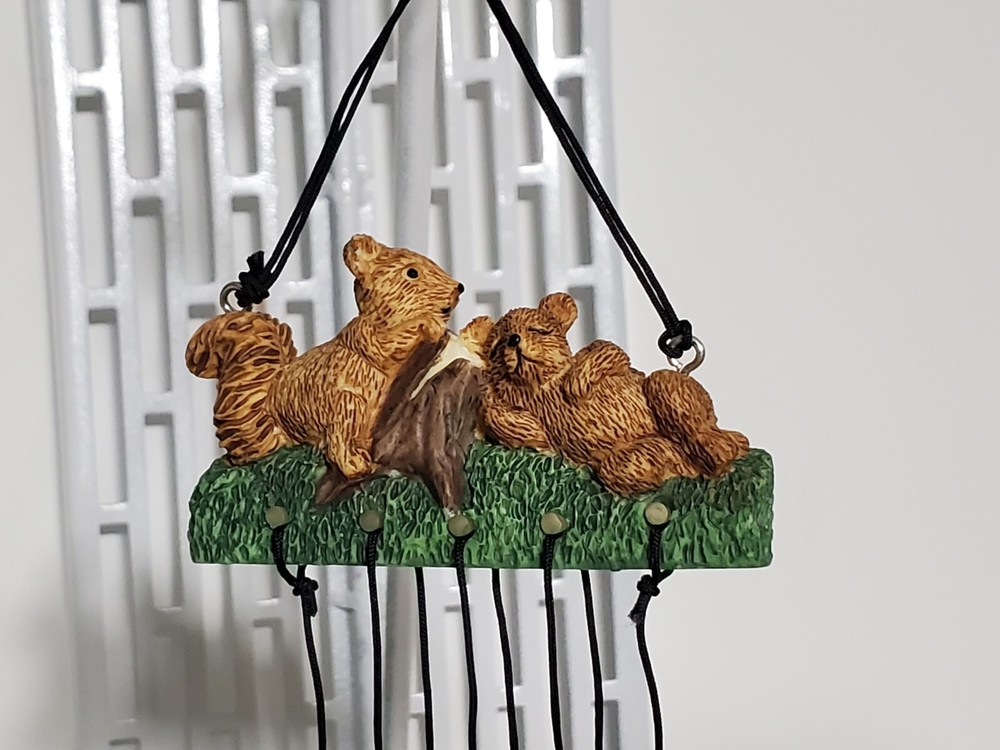2 Squirrels Wind Chime - 10" Long