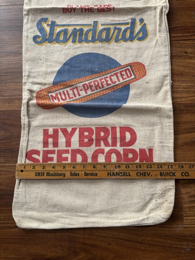 Vintage Standard's Hybrid Seed Corn Cloth Seed Sack