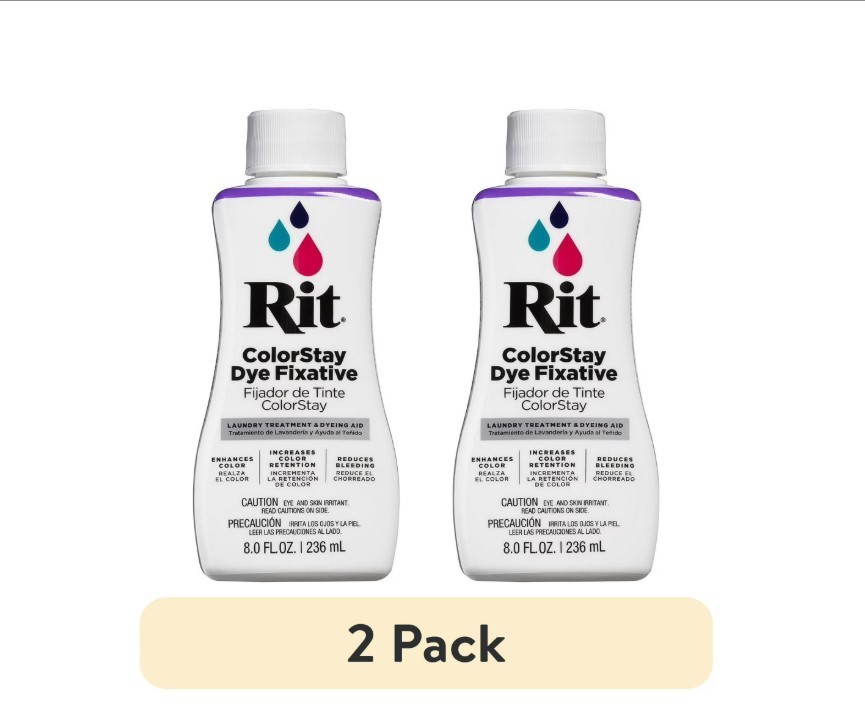 (2-Pack) Rit ColorStay Dye Fixative, 8 fl oz Bottles