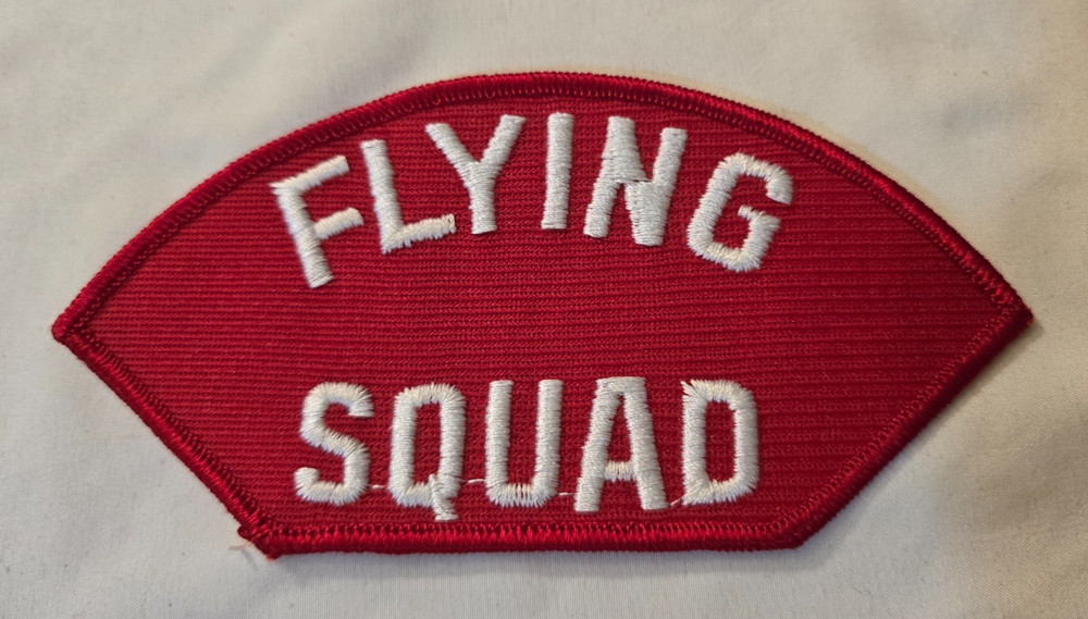 US Navy Flying Squad Damage Control Engineering Red Hat Ball Cap Patch