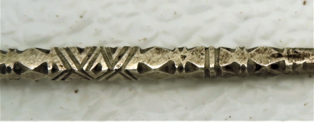 Ottoman Solid silver Pipe tool Engraved Dedication Turga and Sah Marks 900 fine