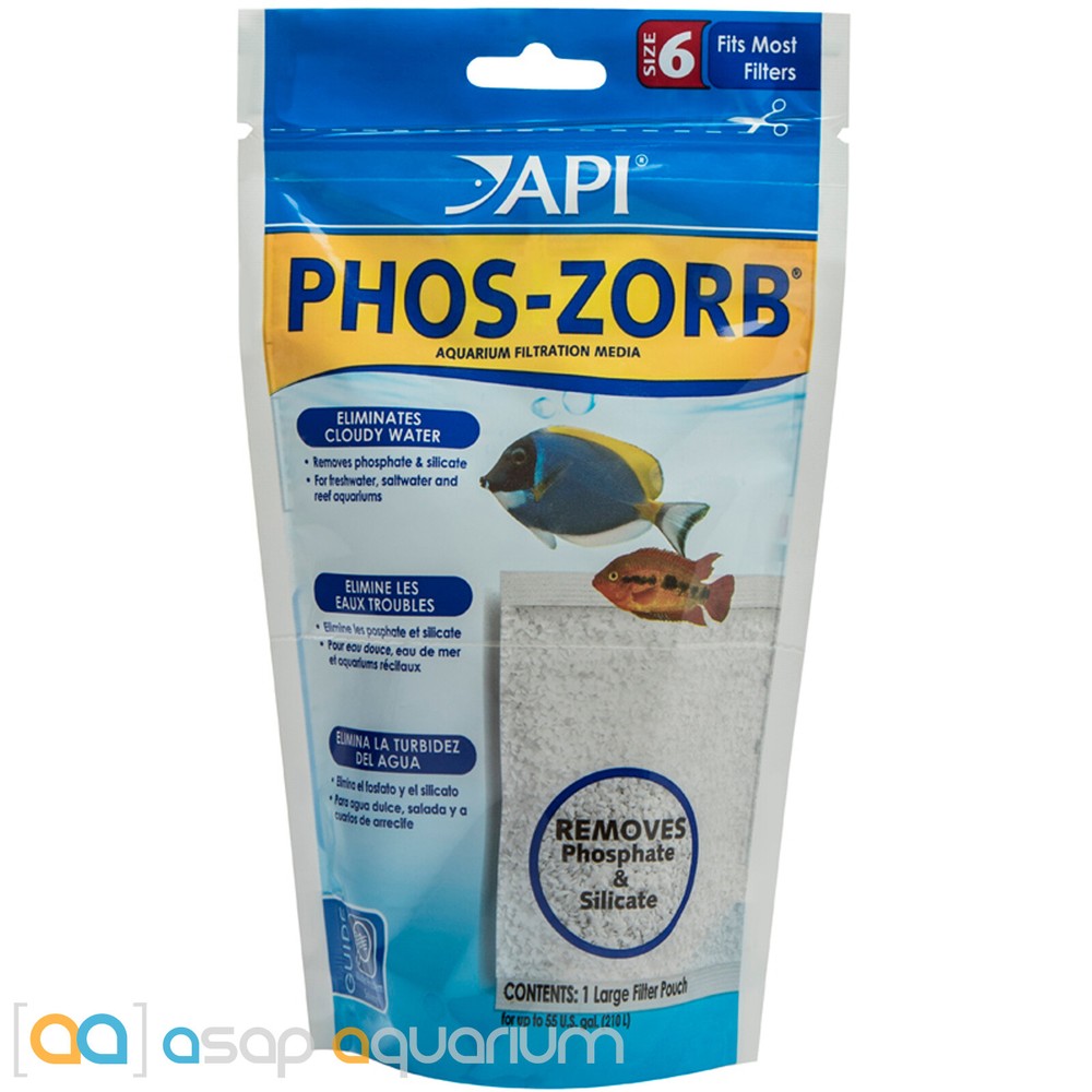 API Phos-Zorb Silicate and Phosphate Remover Eliminates Cloudy Aquarium Water