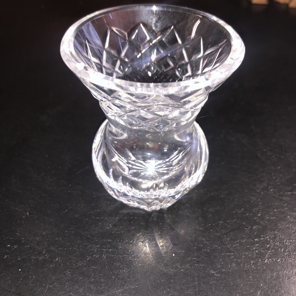 Vintage Small Glass Coin Vase 2 3/4”