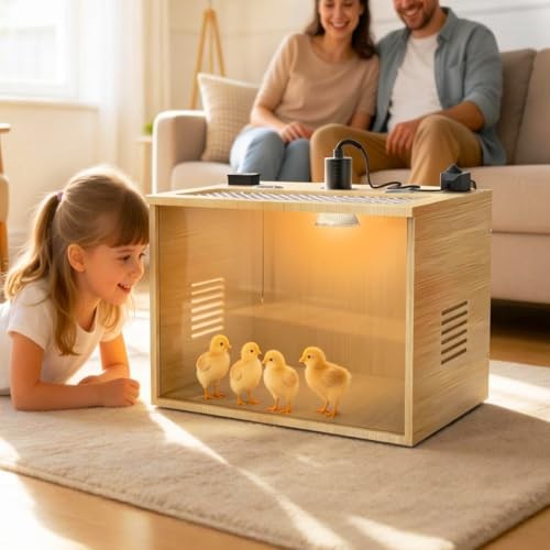 Chicken Brooder Box for Chicks Starter Kit, 16 Inch Wooden Chicken SmallD