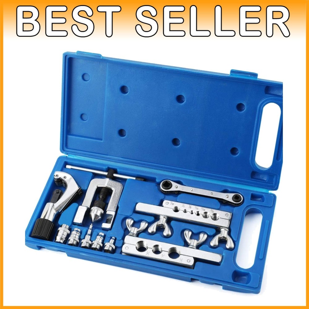 Professional Single Flaring Tool & Swaging Kit, 45 Degrees