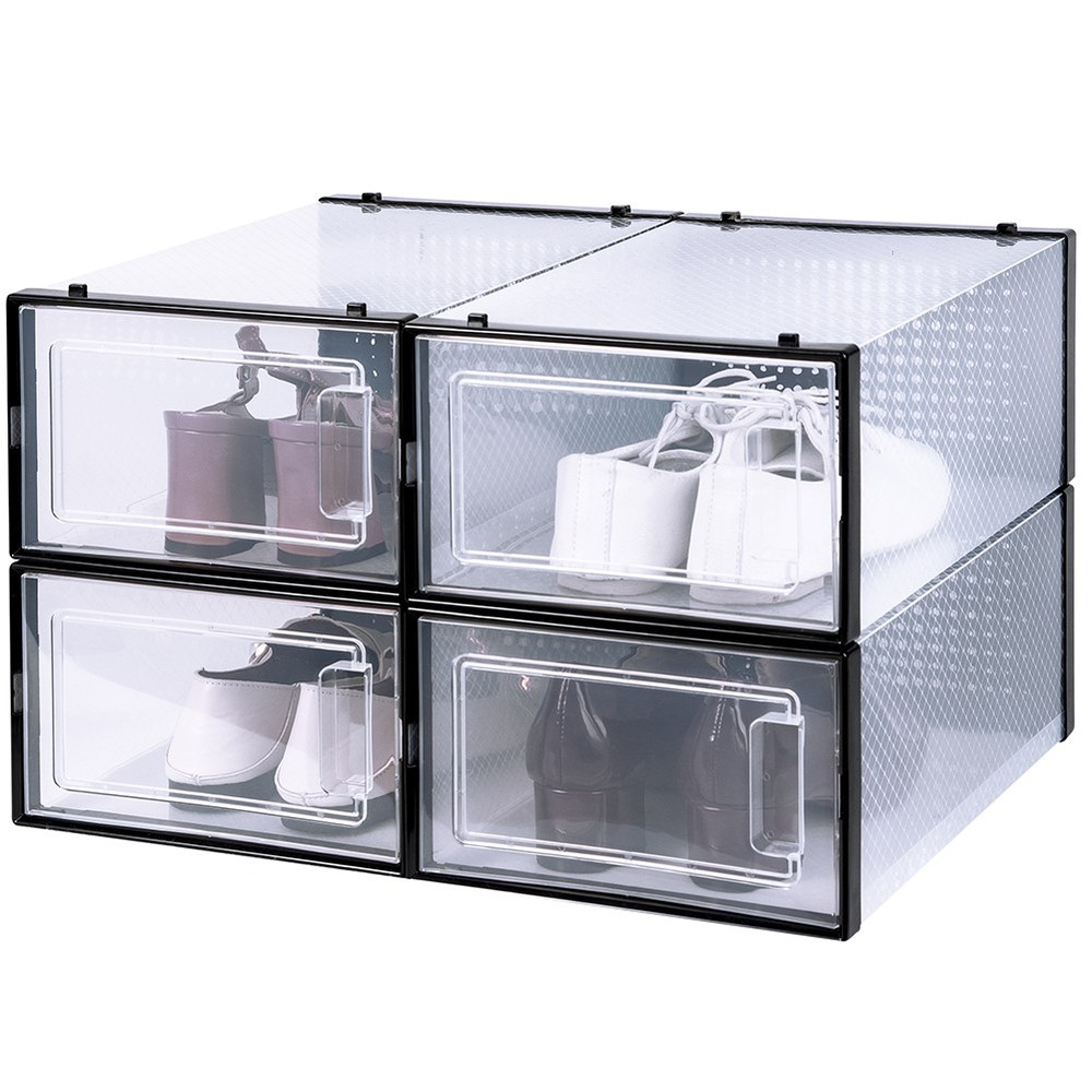 NEW! OnDisplay ClikShoe STACKABLE CLEAR SHOEBOX - CUSTOMIZABLE SHOE STORAGE BOX