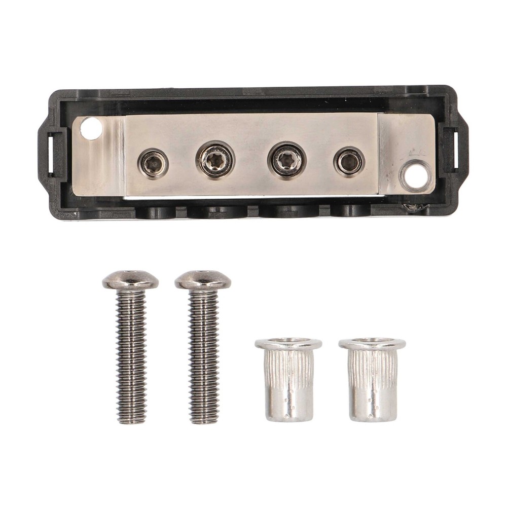 T-Spec VDGB4 Bolt Down Ground Block Solid Brass (2) 0/4 (2) 4/8 outputs