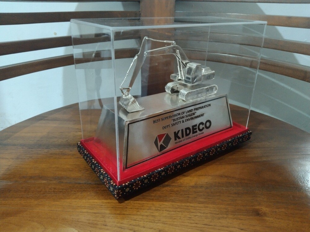 Exavatore miniature silver - Backhoe miniature silver