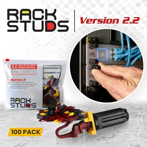 R100 Series II - Server Rack Screws 100 Pack | Cage Nut Replacement | Red