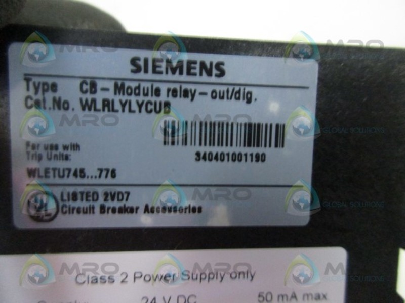 SIEMENS WLRLYLYCUB RELAY OUTPUT MODULE UNMP