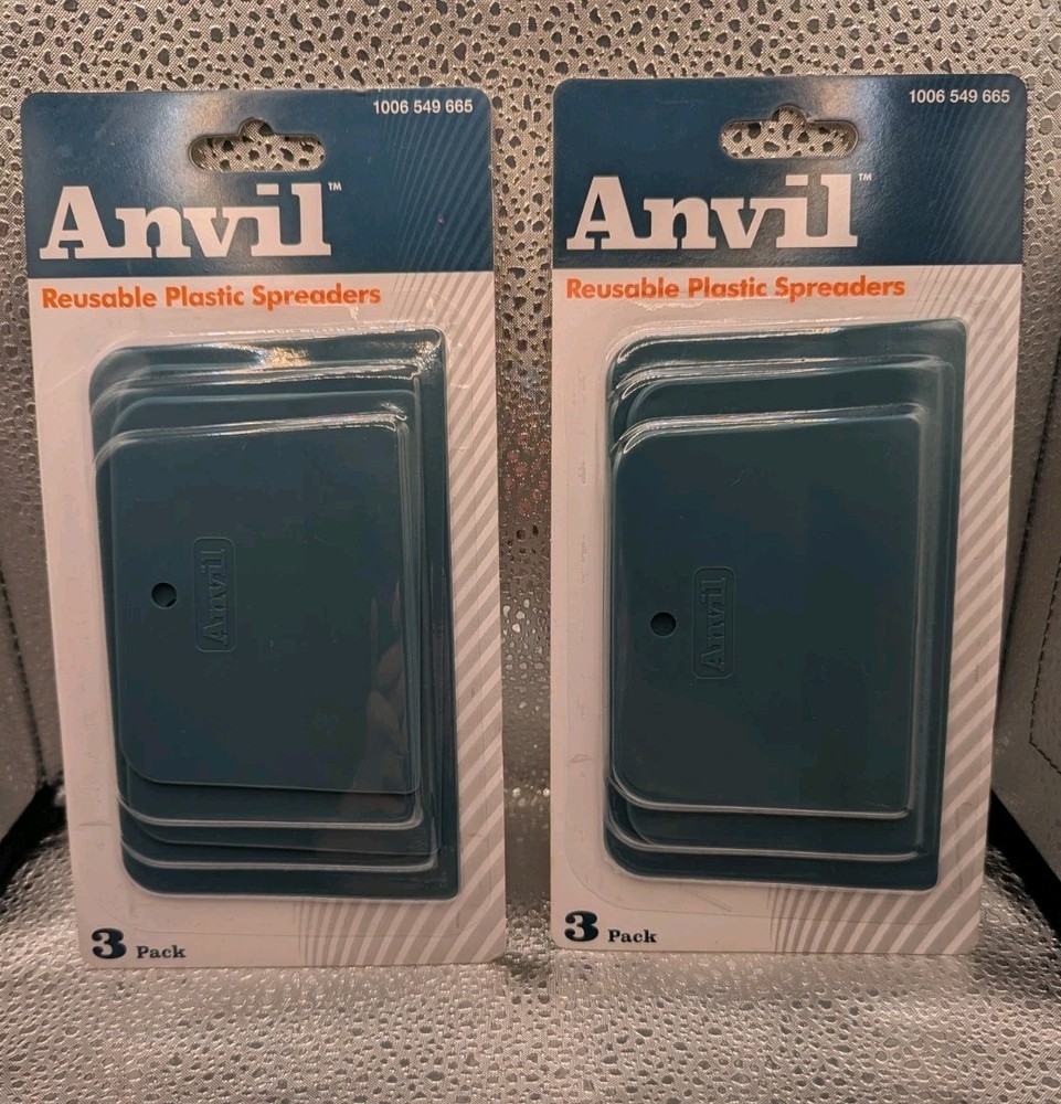 3 Pack pair Of 2 - Anvil Reusable Plastic Spreaders
